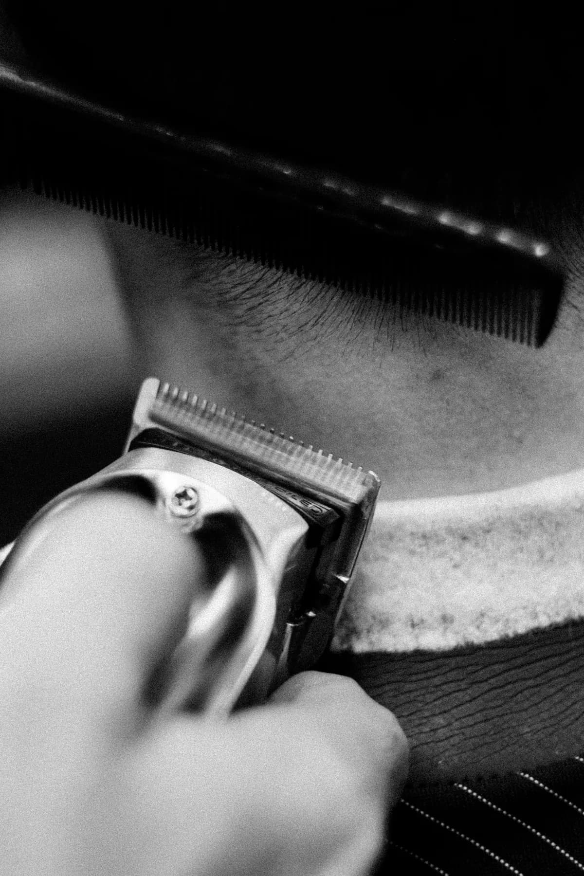 Detalle de un fade con máquina